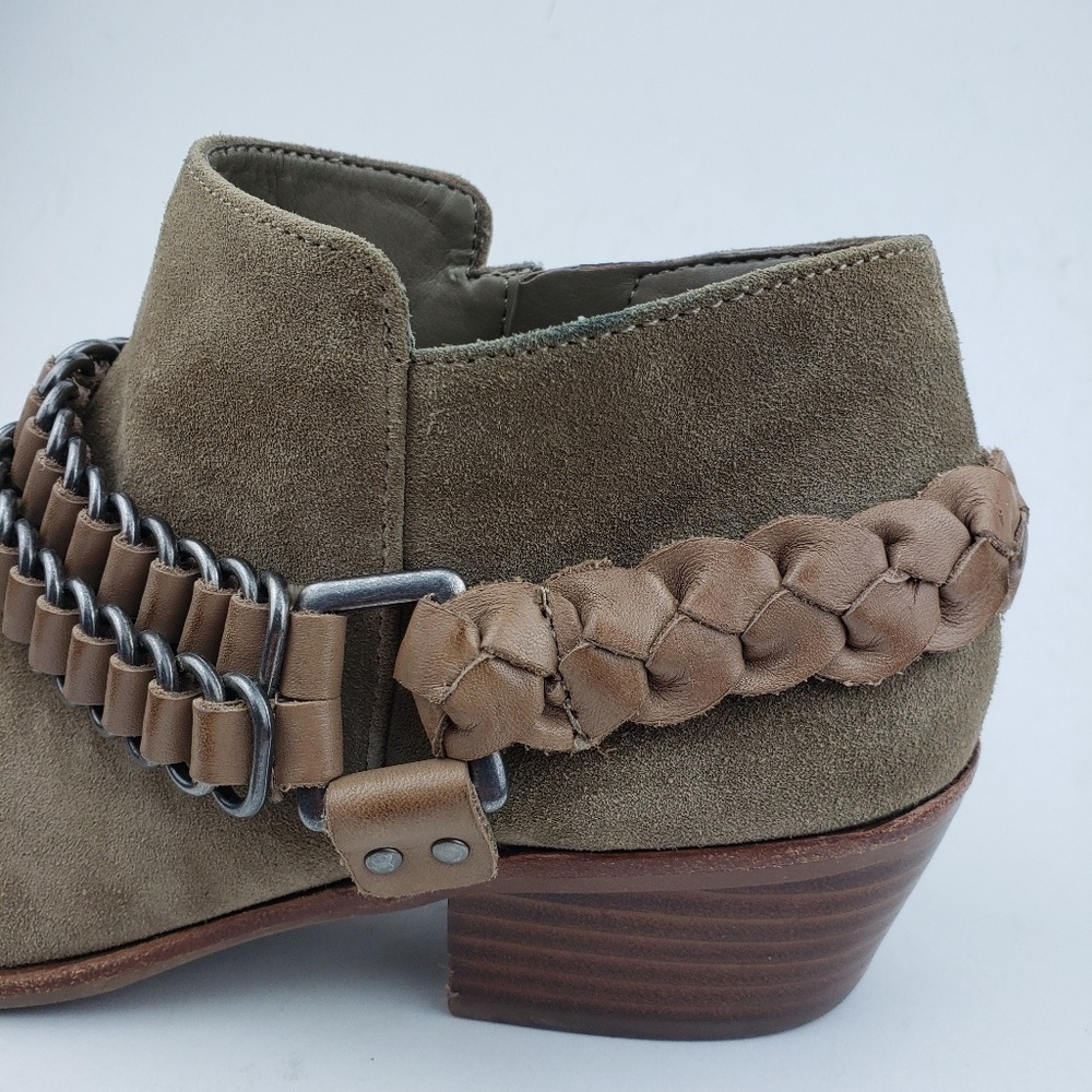 Sam Edelman Taupe Leather Ankle Boots Size 8.5 M - Picture 3 of 8